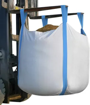 10 Pack FIBC Bulk Bag, 1.5 Ton Bag, 35""L x 35""W x 43""H, 3300lbs SWL, Open Top Flat Bottom, Heavy Duty Bulk Bag for Industry Agriculture