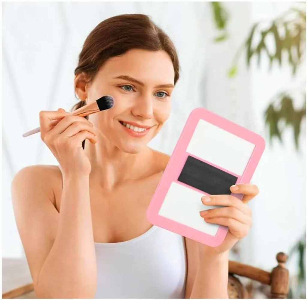 10 Pack Pink Magnetic Locker Mirror,5" x 7" Iocker Mirror Magnetic - Small Mirrors for School Locker, Bathroom, Workshop Toolbox, Office Cabinet,Easy Install
