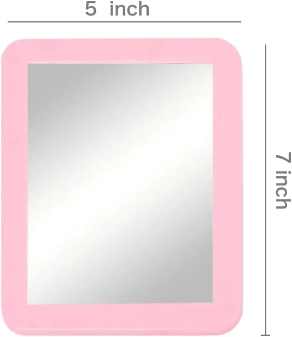 10 Pack Pink Magnetic Locker Mirror,5" x 7" Iocker Mirror Magnetic - Small Mirrors for School Locker, Bathroom, Workshop Toolbox, Office Cabinet,Easy Install