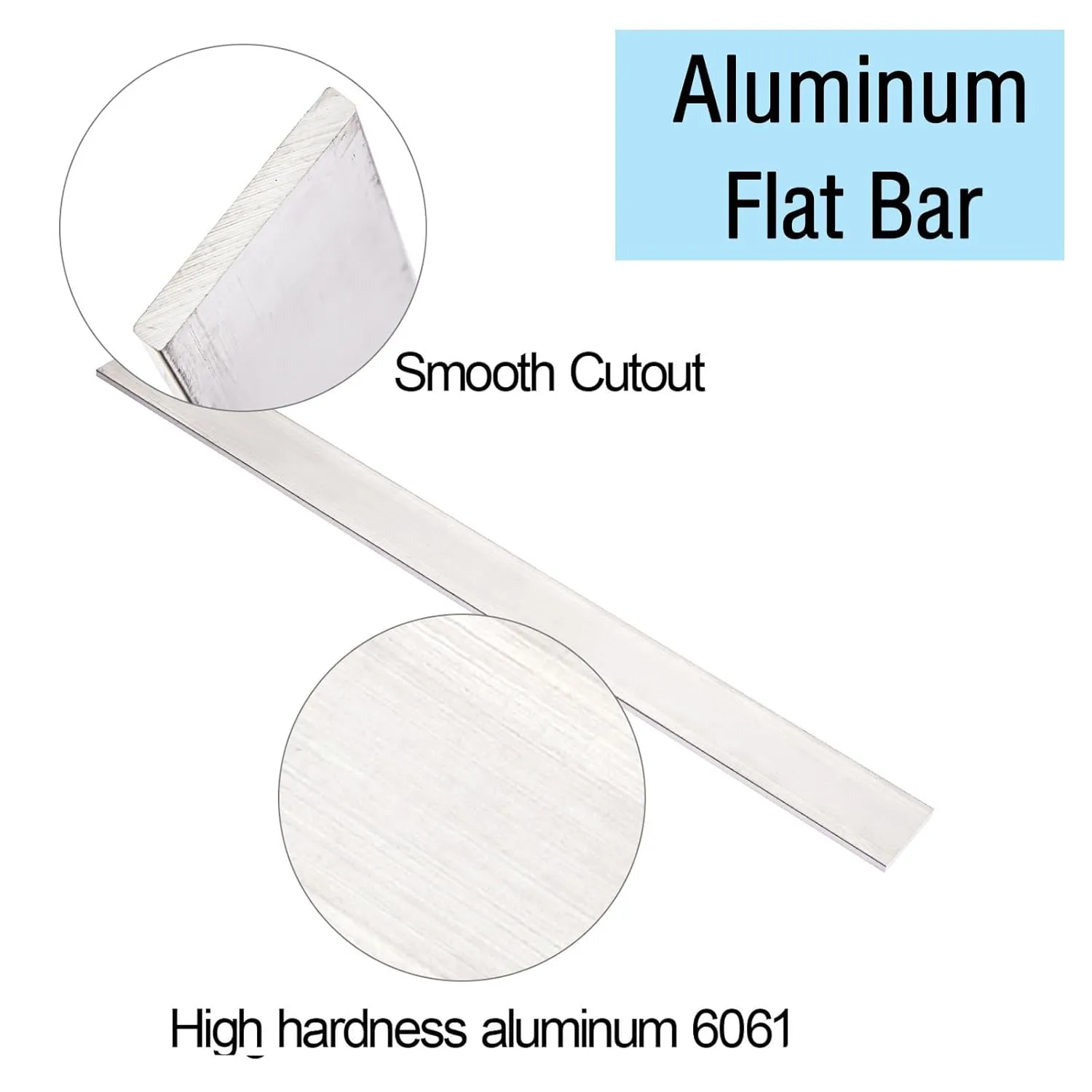 12 Pieces Square Aluminum Flat Bar, 1/8" Thickness X 1" Width X 12" Length Square Aluminum Bar, 6061 Aluminum Flat Plate, 3mm X 25mm X 305mm T6511 Solid New Mill Stock