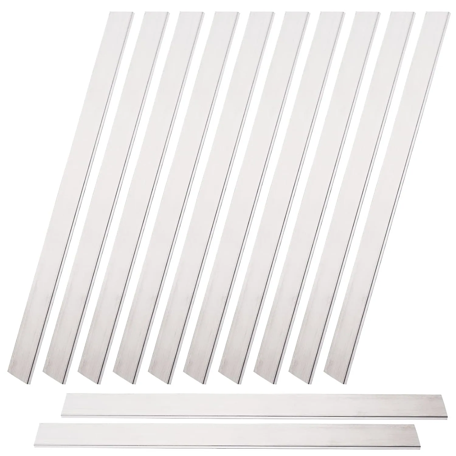 12 Pieces Square Aluminum Flat Bar, 1/8" Thickness X 1" Width X 12" Length Square Aluminum Bar, 6061 Aluminum Flat Plate, 3mm X 25mm X 305mm T6511 Solid New Mill Stock