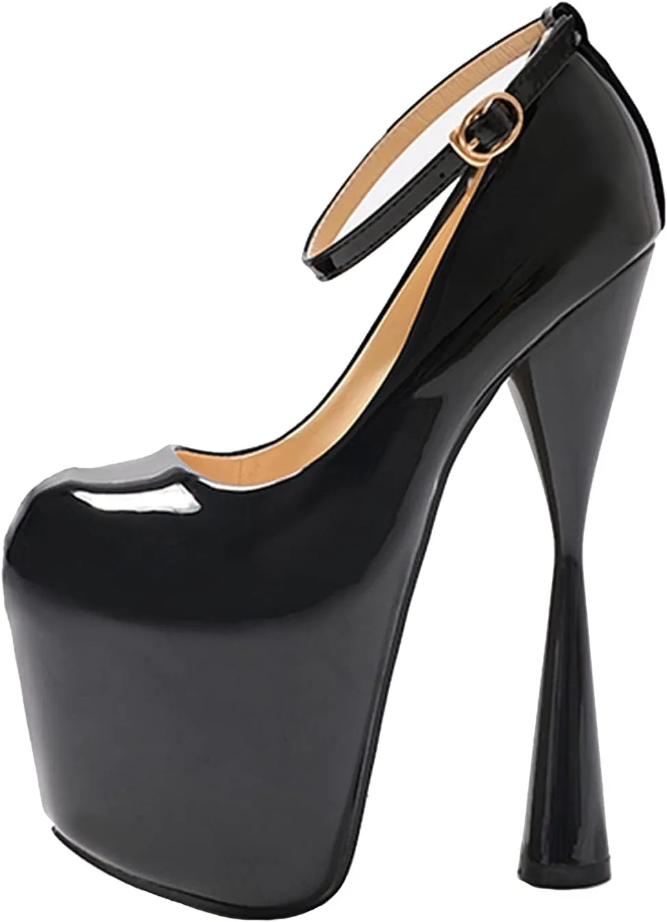 19CM/7.48IN Women Solid Color Round Head Sexy chuny Heel high Heels Sandal Court Shoes Ladies high Heels Sexy Pole Dancer Stripper Heel Stiletto Party Sandals