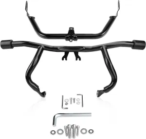 2015-2022 Road Glide Motorcycle Engine Guard Crash Bar Fairing Support Barcket Compatible with Harley Davidson FLTRX FLTRXST FLTRXS FLTRXSE, Gloss Black Flat Out Bar