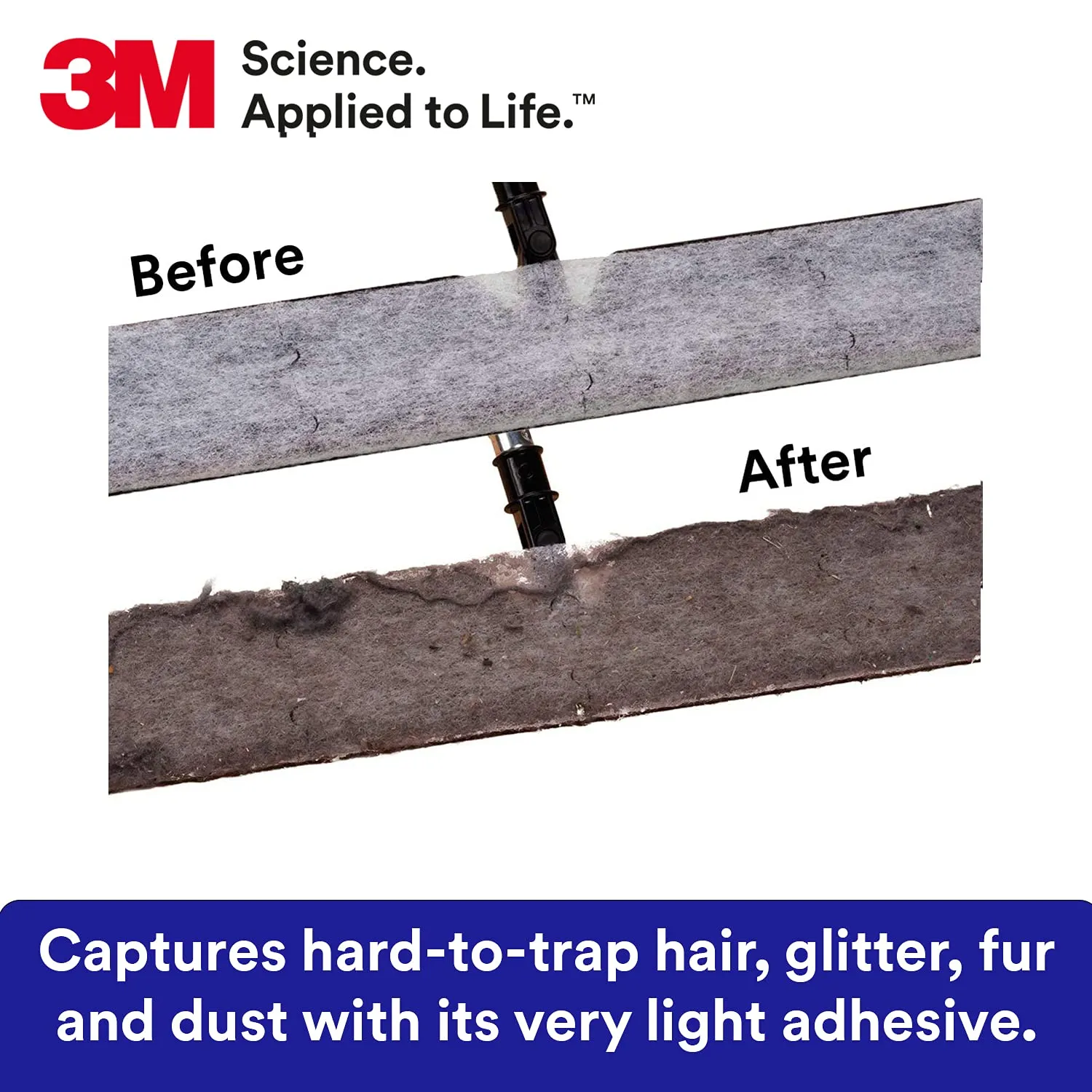 3M Easy Trap Sweep and Dust Sheets, 1 Roll of 60 8" x 6" Sheets, Disposable Easy Sweep Floor Duster, Picks Up 8x More Dirt, Dust, Sand, Hair, Works on Dry or Wet Surfaces, Hardwood Floors, 59152W
