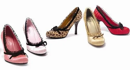 4 inch Heel Satin Pump With Velvet Bow