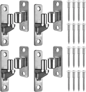 4Pack Heavy Duty Gate Hinges, 304 Stainless Steel Wall Mount Gate Hinges, Farm Gate Hinges up to 600lbs, One Piece Design, Gate Hinge Hardware(Screws Included)