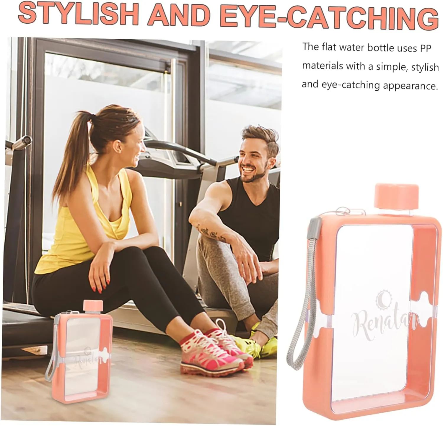 4pcs Pp Material Flat Flask Water Bottle Leakproof Portable and Safe for Fitness Travel and Daily Use Random
