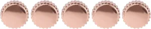 5Pcs Professional Rose Gold Steel Watch Crown, Lightweight and Sturdy Watch Head Repairing Accessories, Easy to Install, Suitable for Watchmakers and Enthusiasts, Excellent (6mm Flat Hole)