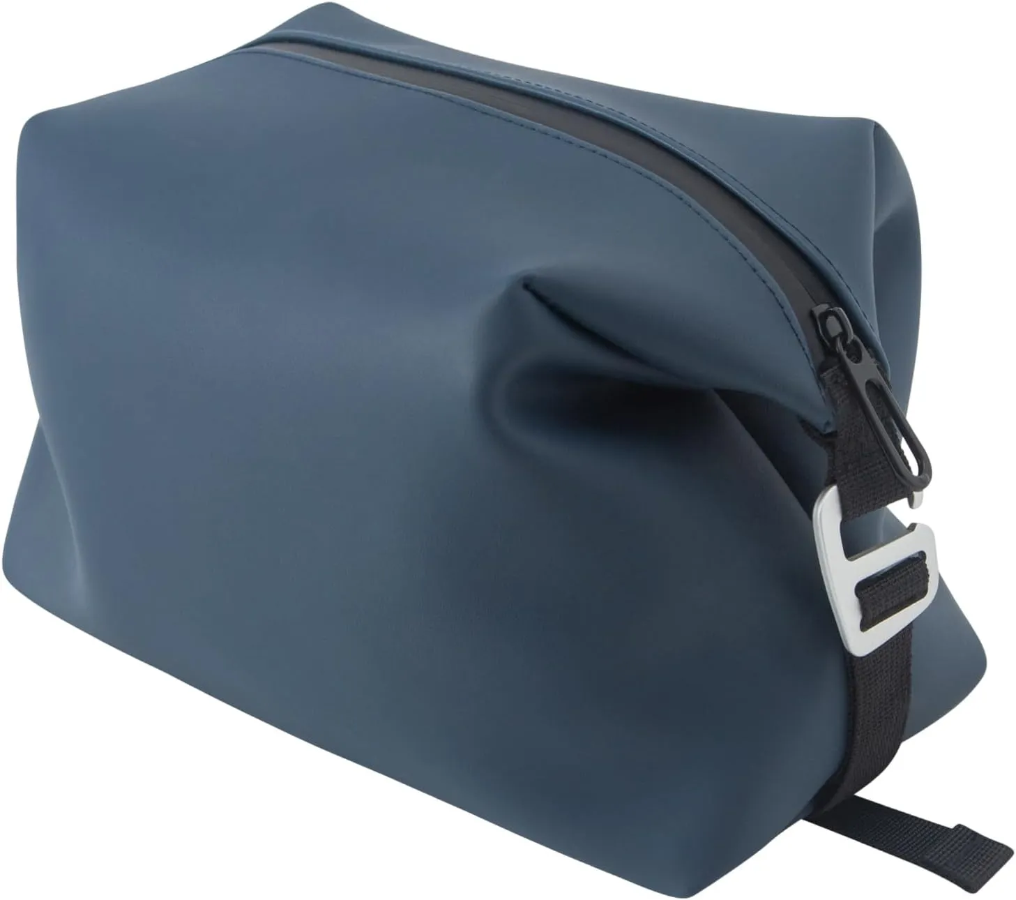 6.5" 3L Large Silicone Dopp Kit,Waterproof Leakproof Toiletry Bag,Foldable Travel Makeup Case for Mens Womens,Navy