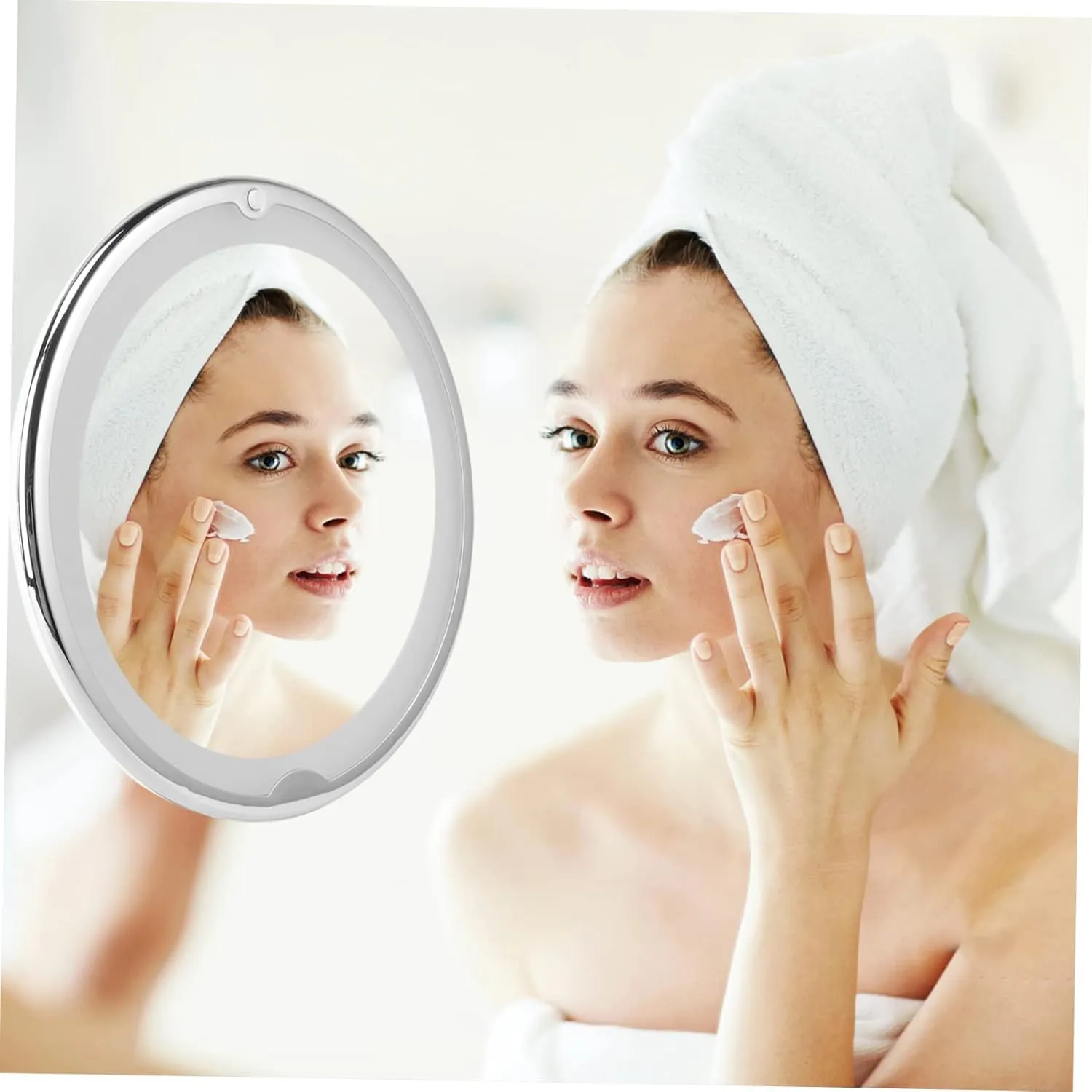 7X Magnification Led Lighted Makeup Mirror Portable with Suction Cup for Vanity Touch-up Travel