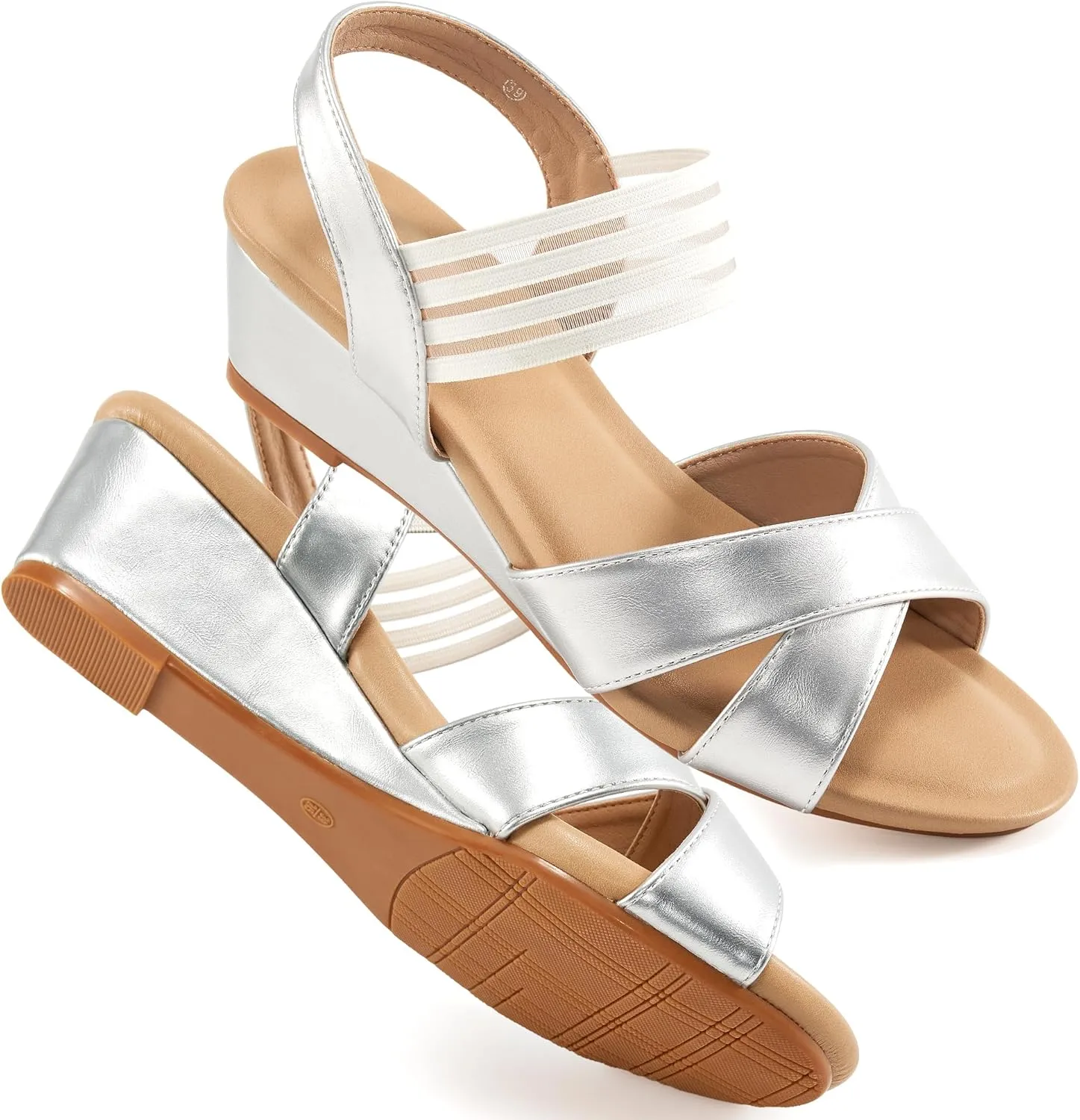 Ablanczoom Wedge Sandals for Women Dressy: Summer Comfortable Ankle Strap Womens Sandal Casual Dressy Wedges Shoes