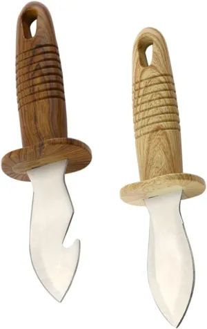ABOOFAN 2Pcs Oyster Shucking Cutter Practical Stainless Steel Seafood Opener Tools with Ergonomic Slip Handle for Easy Shellfish Opening Kitchen Supplies for Home