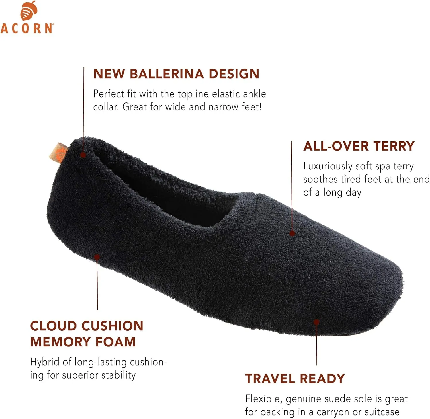 Acorn Spa Travel Slipper