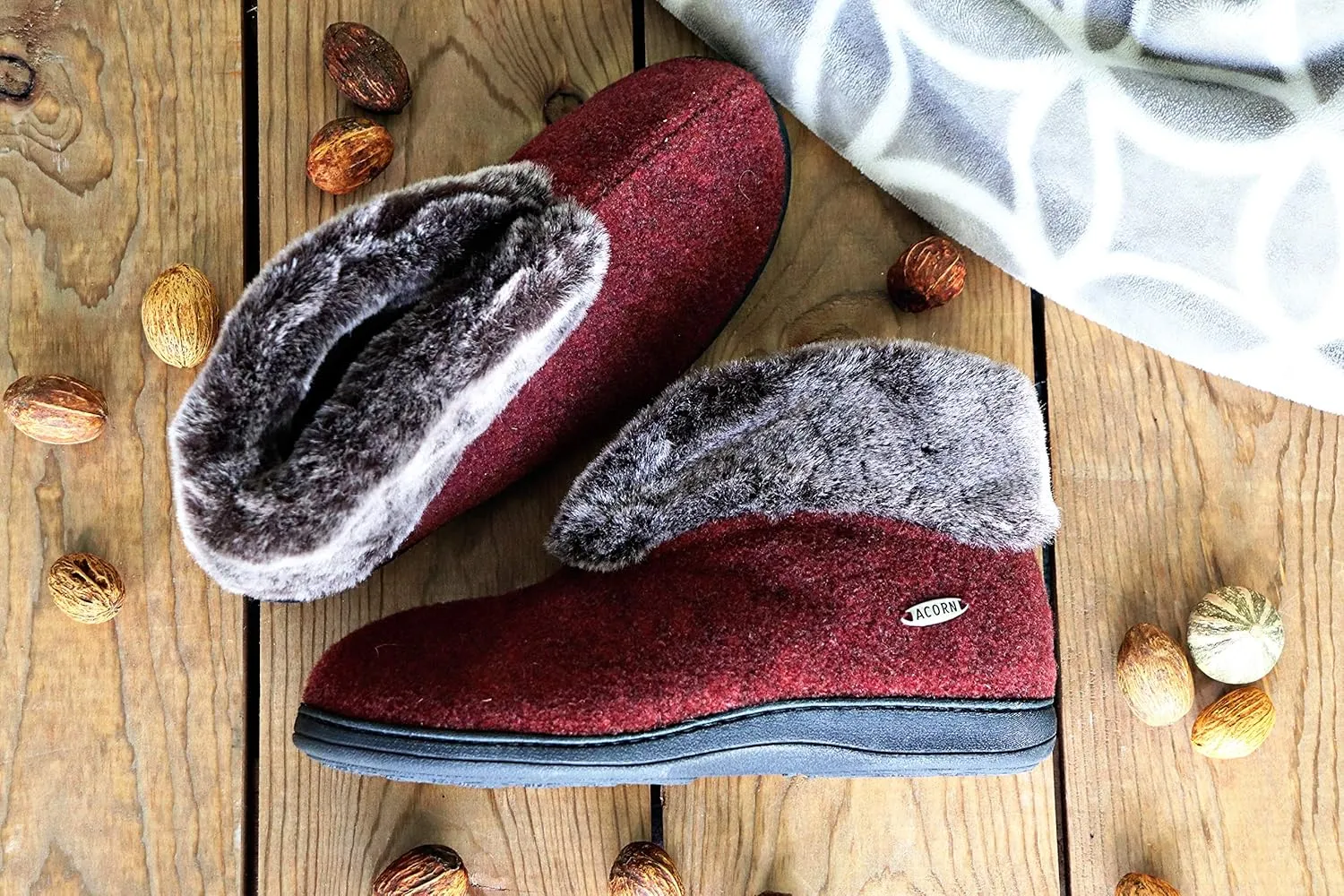 Acorn Women's Faux Chinchilla Bootie II Slipper