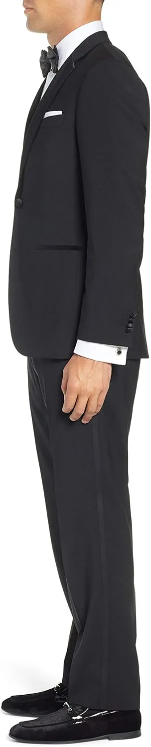 Adam Baker Men's Classic & Slim Fit Two-Piece Formal Tuxedo Suit - Available in Many Sizes & Colors