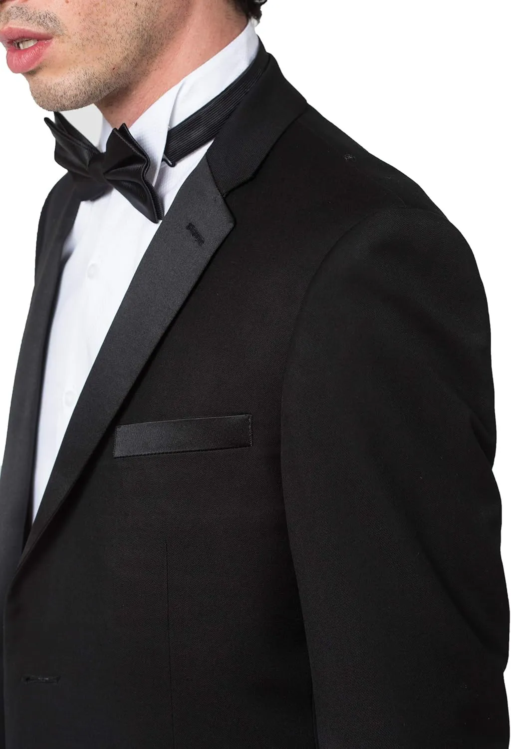 Adam Baker Men's Classic & Slim Fit Two-Piece Formal Tuxedo Suit - Available in Many Sizes & Colors