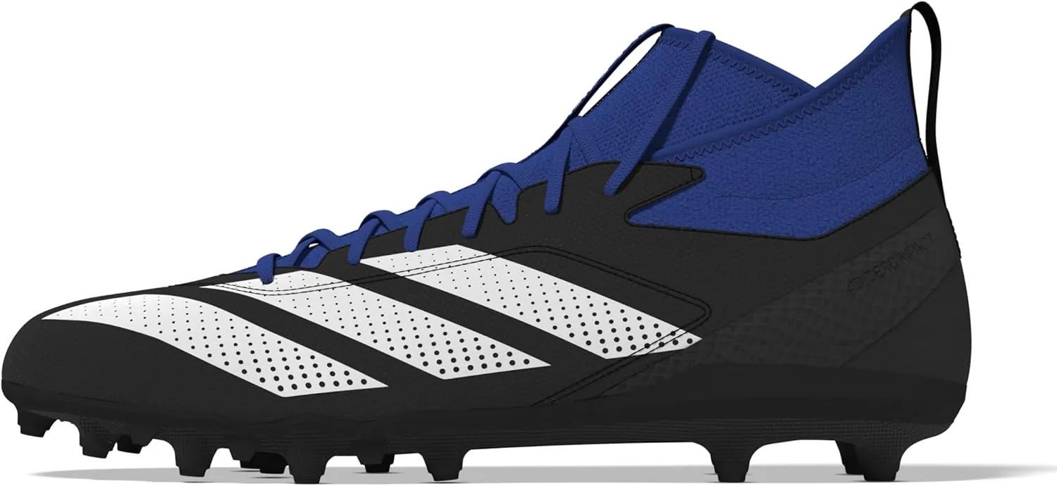 adidas Men's Adizero Impact.2 American Football Sneaker, Black/White/Team Royal Blue, 9.5