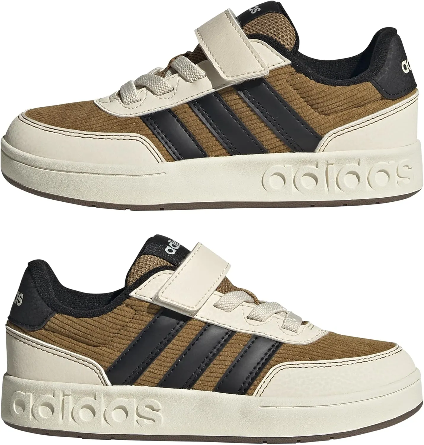 adidas Unisex-Child Breakbase Elastic Lace & Strap Sneaker