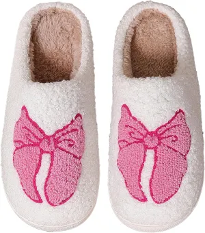Afellicy Halloween Christmas Slippers Checkered Scuff for Women and Men Holiday Indoor Bedroom Fluffy Warm Fleece Slippers Winter Soft Cozy Home Non-Slip Soft Plush Slip-on Wool Lined House Shoes