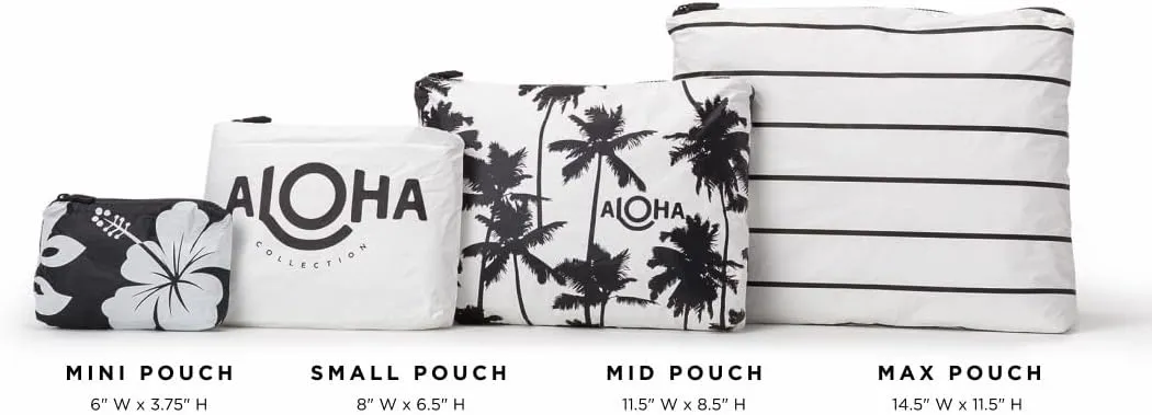 ALOHA Collection Small Pouch | Lightweight, Packable, and Splash-Proof Makeup Pouch | Easy to Clean