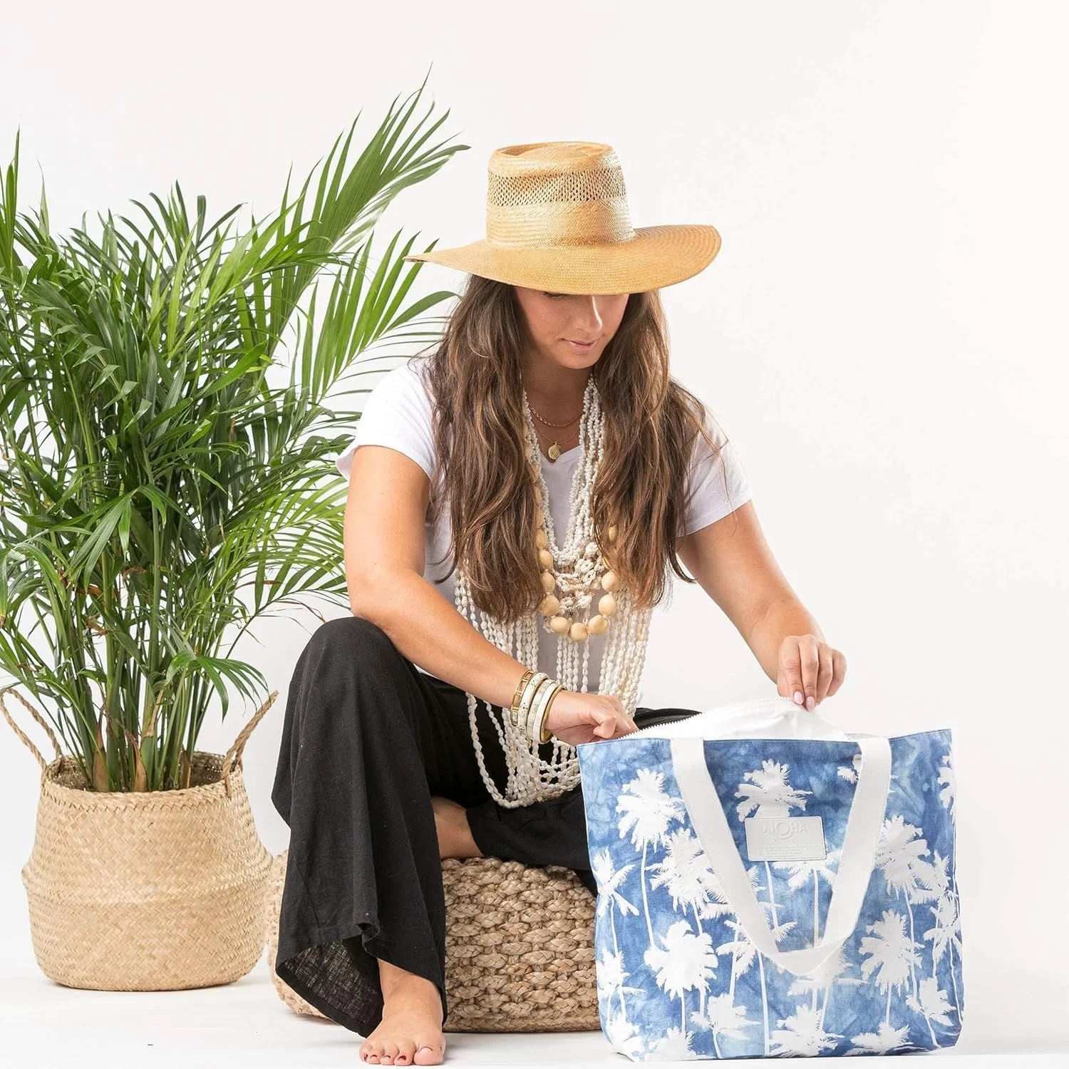 ALOHA Collection Tote | Lightweight, Packable, and Splash-Proof Beach Tote Bag | Easy to Clean