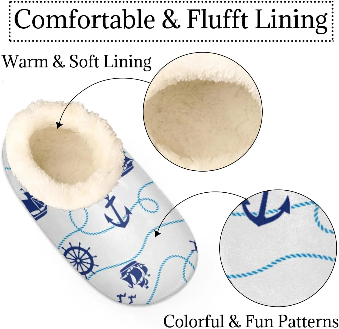 Animal Footprints Women's Slippers, Dog Paw Print Soft Cozy Plush Lined House Slipper Shoes Indoor Non-Slip Slippers for Women Girls Boys Teenager