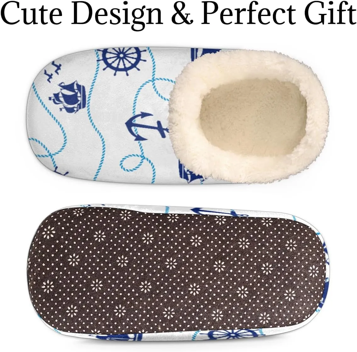 Animal Footprints Women's Slippers, Dog Paw Print Soft Cozy Plush Lined House Slipper Shoes Indoor Non-Slip Slippers for Women Girls Boys Teenager