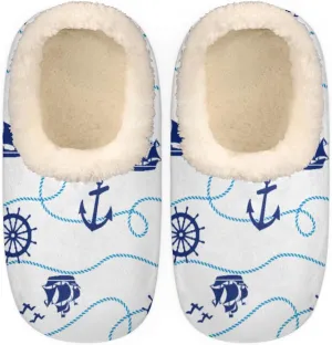 Animal Footprints Women's Slippers, Dog Paw Print Soft Cozy Plush Lined House Slipper Shoes Indoor Non-Slip Slippers for Women Girls Boys Teenager