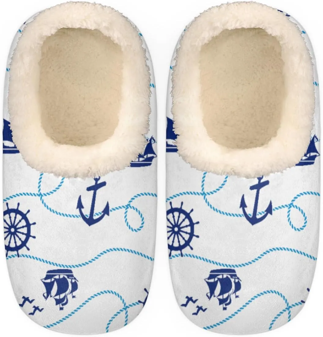 Animal Footprints Women's Slippers, Dog Paw Print Soft Cozy Plush Lined House Slipper Shoes Indoor Non-Slip Slippers for Women Girls Boys Teenager