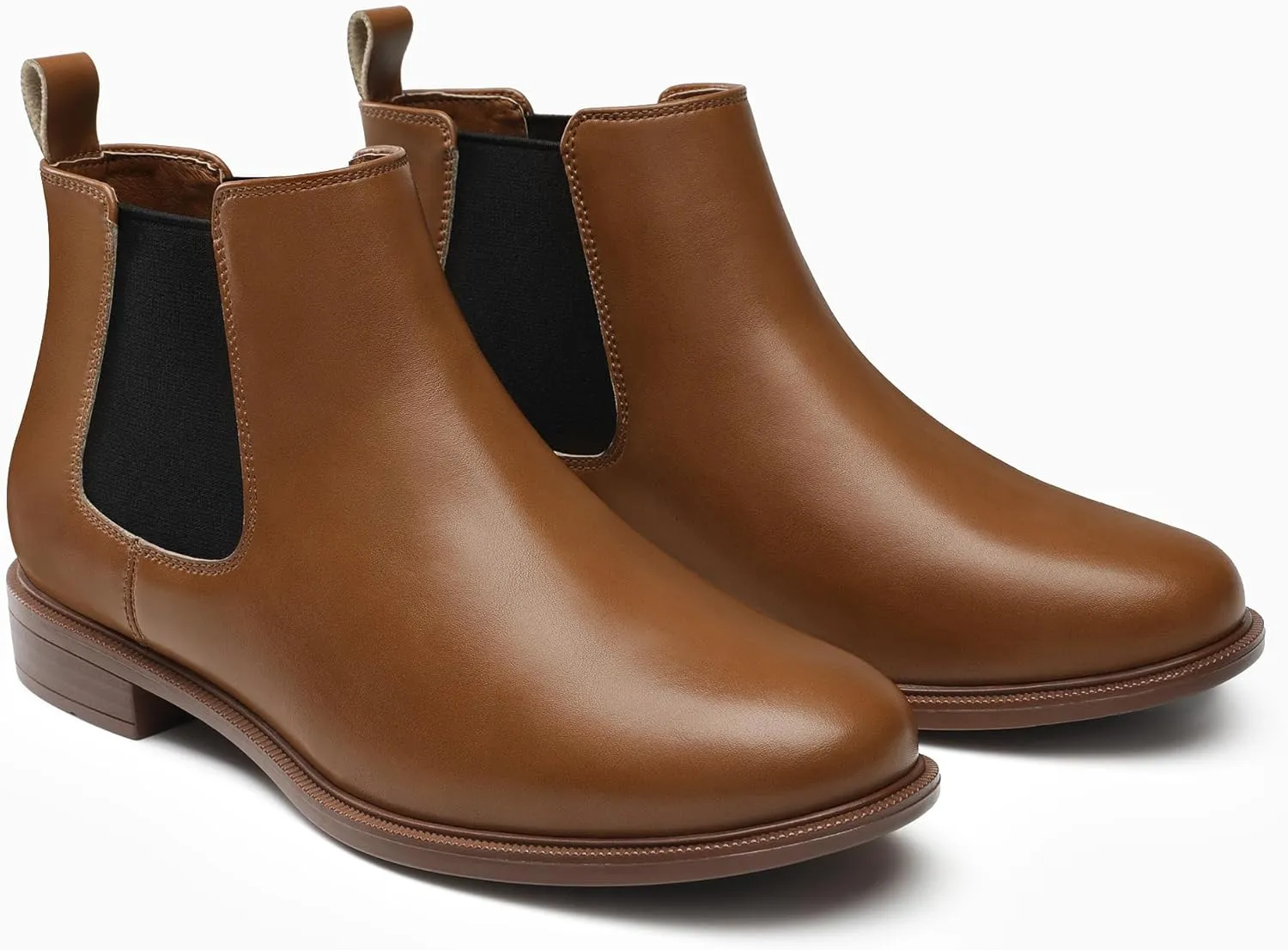 ANJOUFEMME Womens Fall Flat Chelsea Boots, Classic Comfortable Short Ankle Boots, Fashion Dress Booties