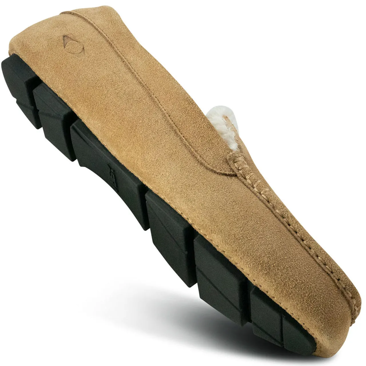 Apexfoot Men's Unisex Orthopedic Moccasin Slipper Camel - Wide (D/2E)