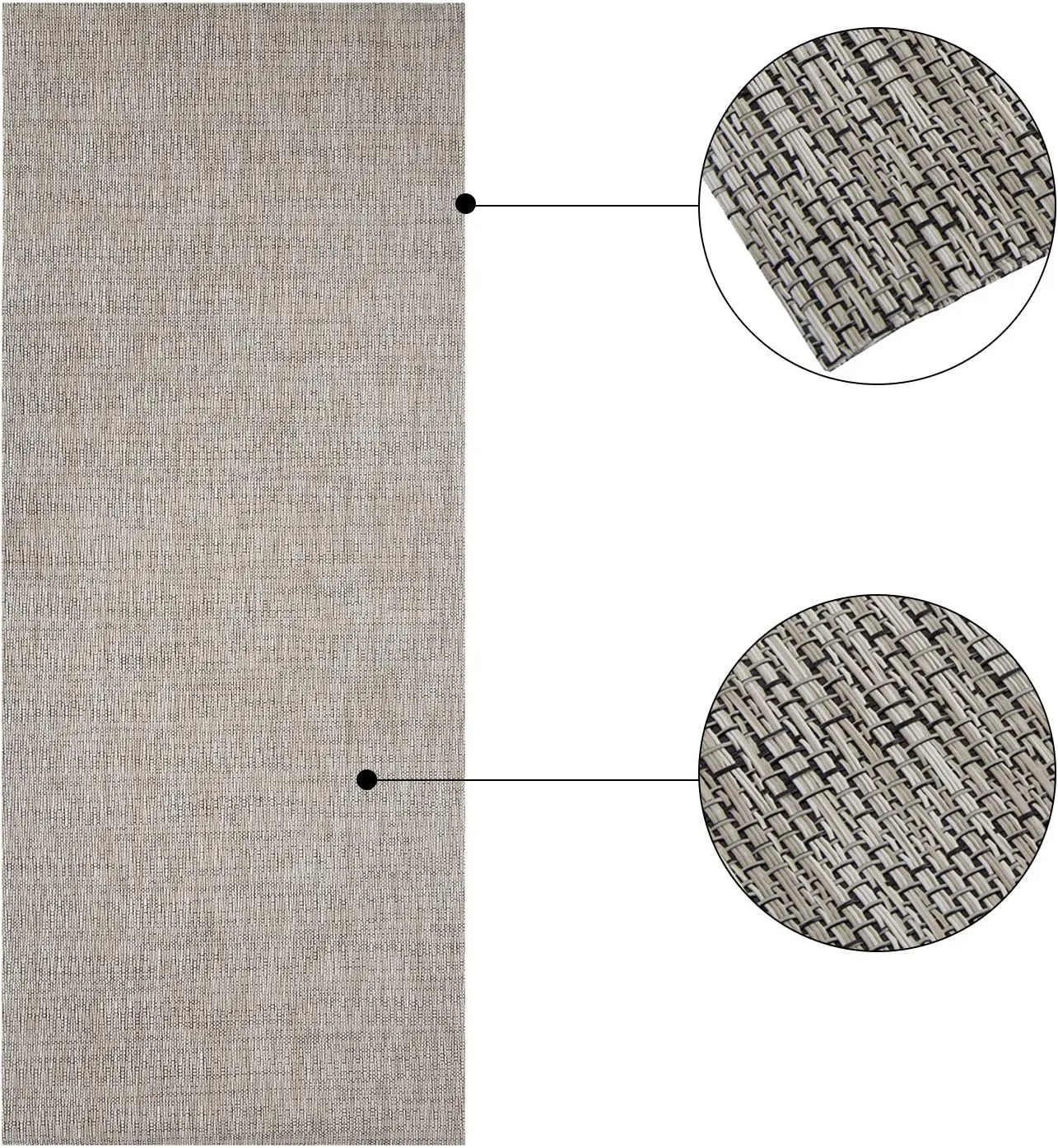 Area Kitchen Rugs Runner for Hallway Laundry Room 24X60X0.12 Inch Indoor/Outdoor Floor Comfort Mats Stain Resistant Non Slip Waterproof Easy Cleaning Rolled Packed