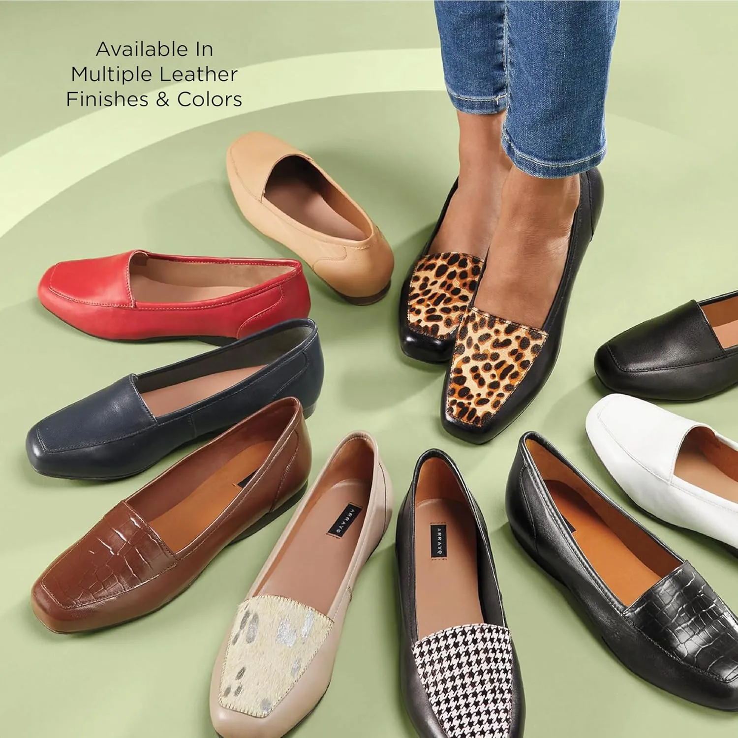 ARRAY Womens Freedom Square Toe Loafers