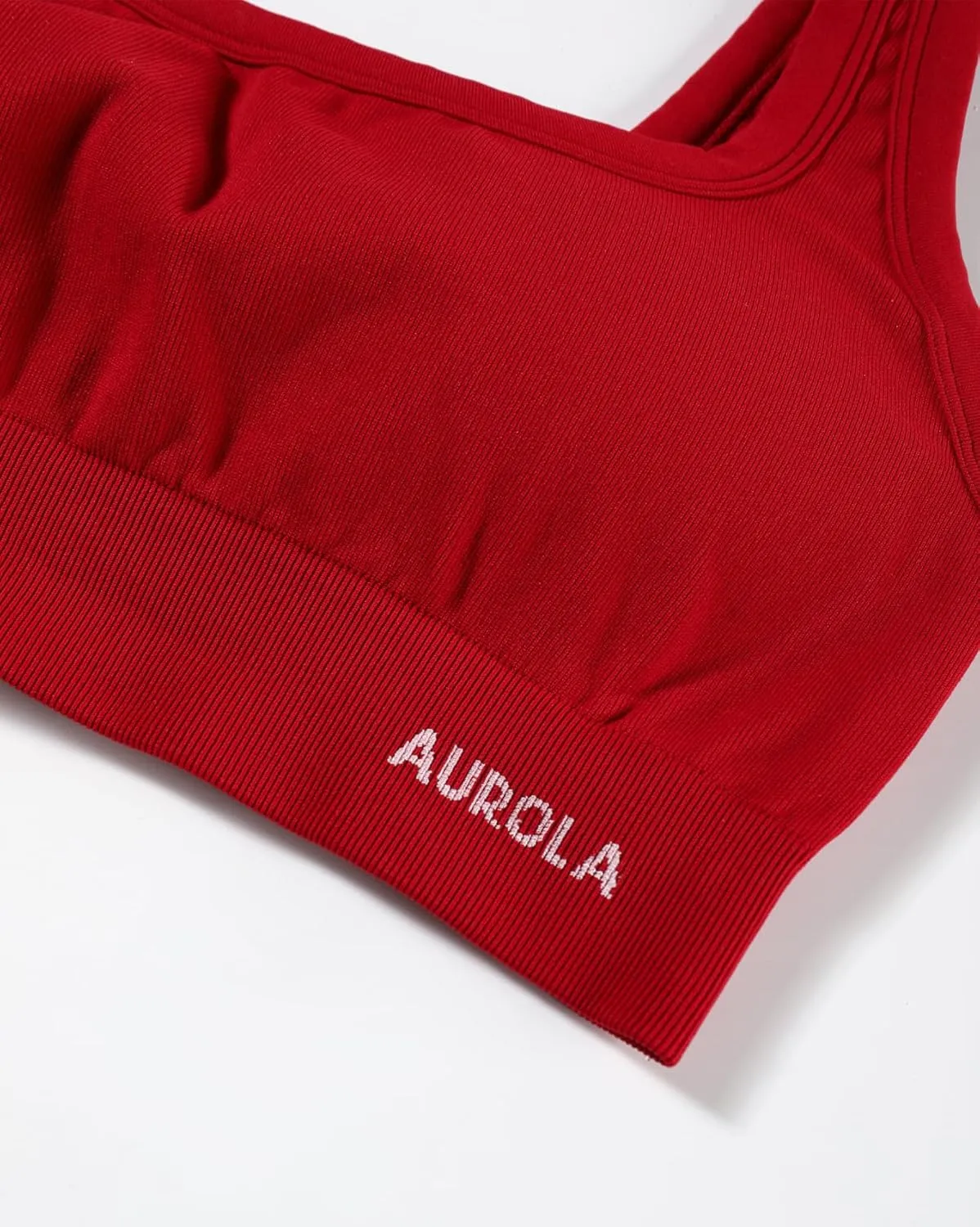 AUROLA Power Sports Bras for Women - Push Up Workout Bra Square Neck Yoga Bra Padded Low Impact Gym Bra Crop Top