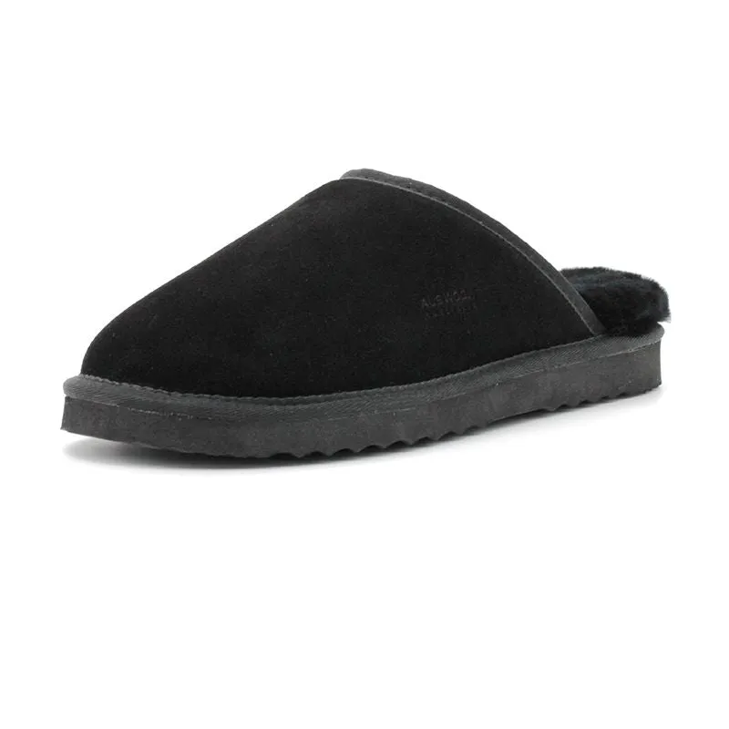 AUS WOOLI UNISEX SHEEPSKIN WOOL Slippers - Black