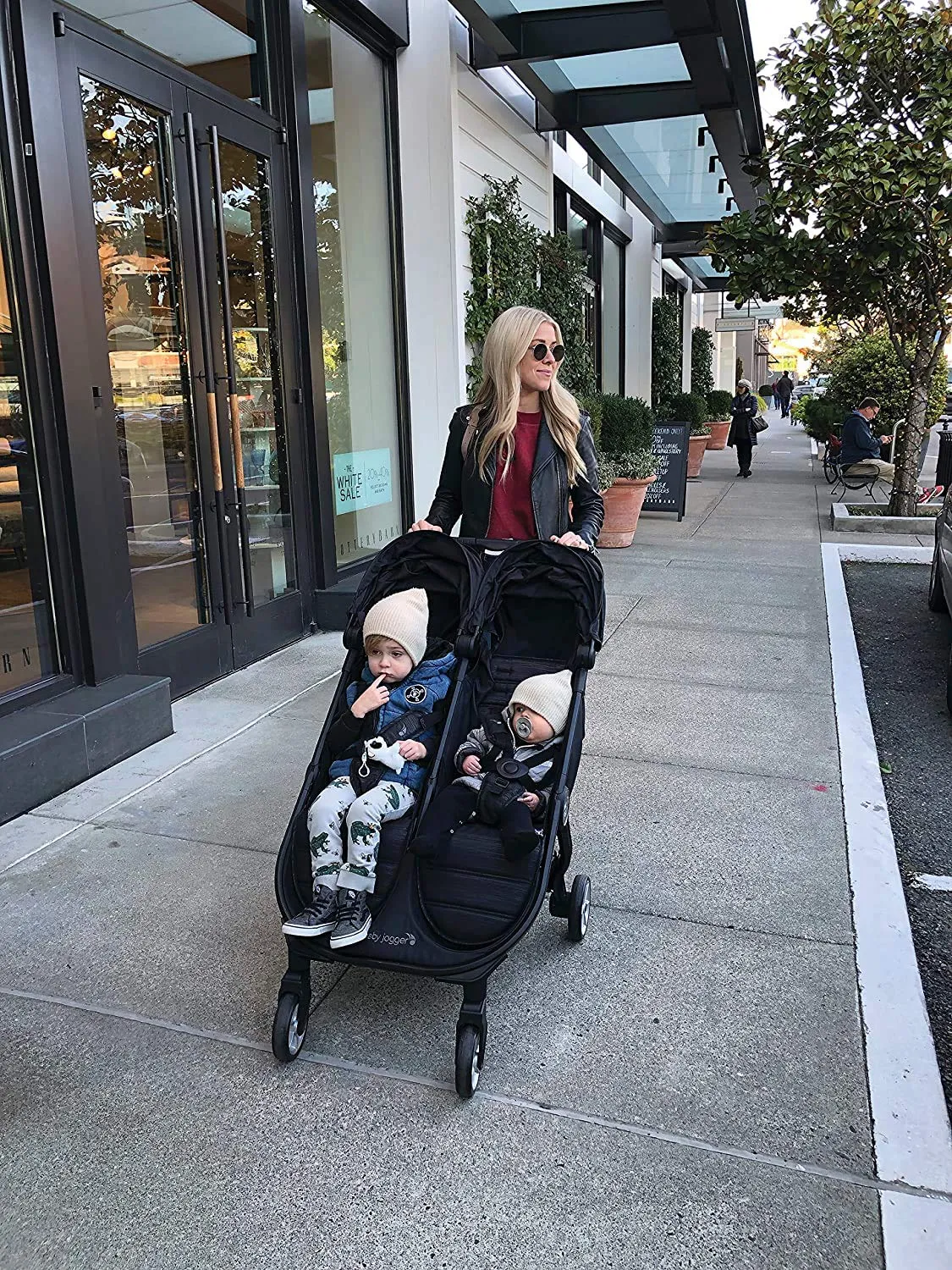 Baby Jogger City Tour 2 Double Stroller Compact & Sleek Twin Design with Easy-To-Maneuver Features Ideal for Growing Kids Plush Imported