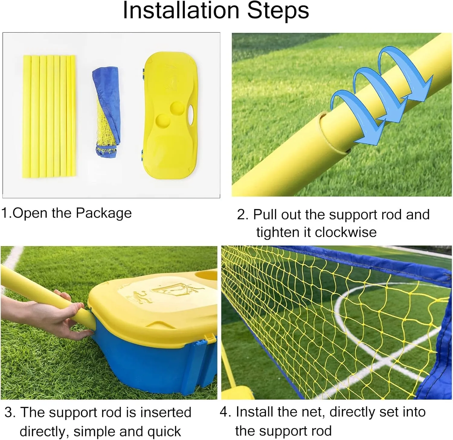 Badminton Sets for Backyards, 5 Feet High Badminton Tennis Net for s Youth Adults, Portable Volleyball Net System with Carrying Case Base, Easy to Install