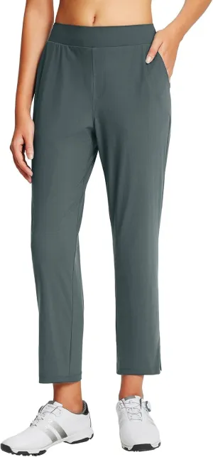 baleaf Women's Golf Pants Petite Stretch Lightweight 7/8 Travel Pants Zip Pockets Casual Work Ankle