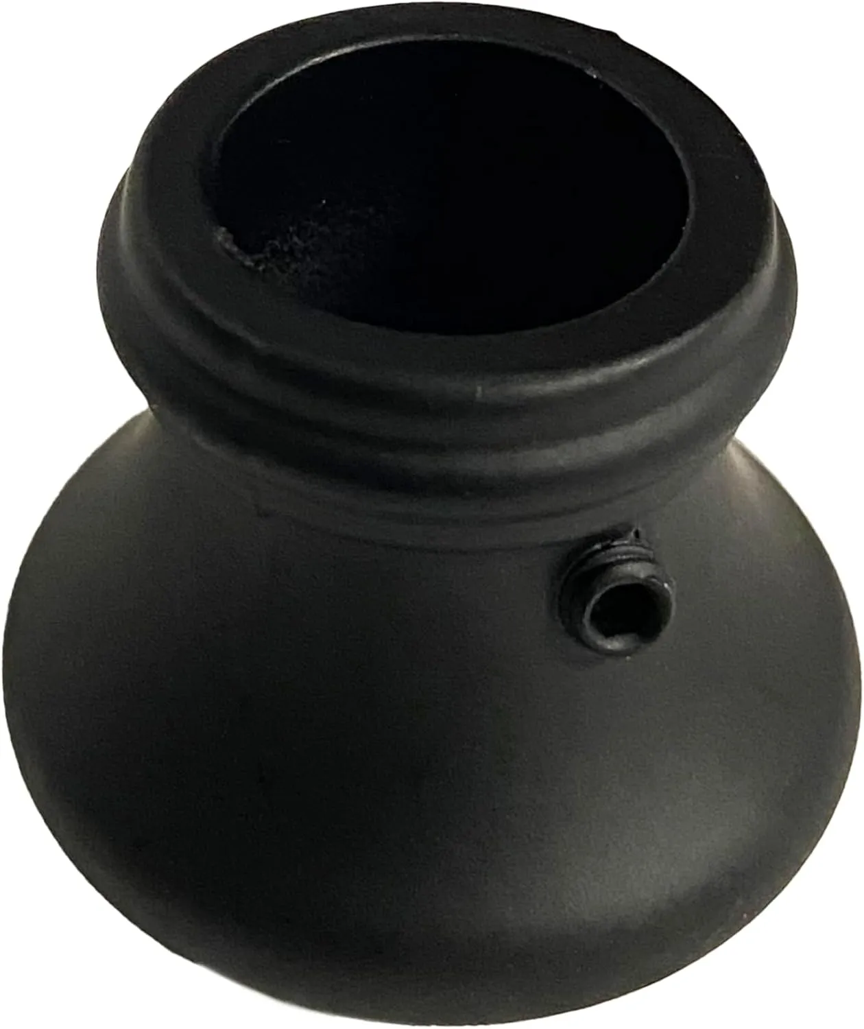 Baluster Flat Base Round Shoe with Set Screw - for 5/8" Round Iron Balusters - Set of 10 (Satin Black) - DH-SR1