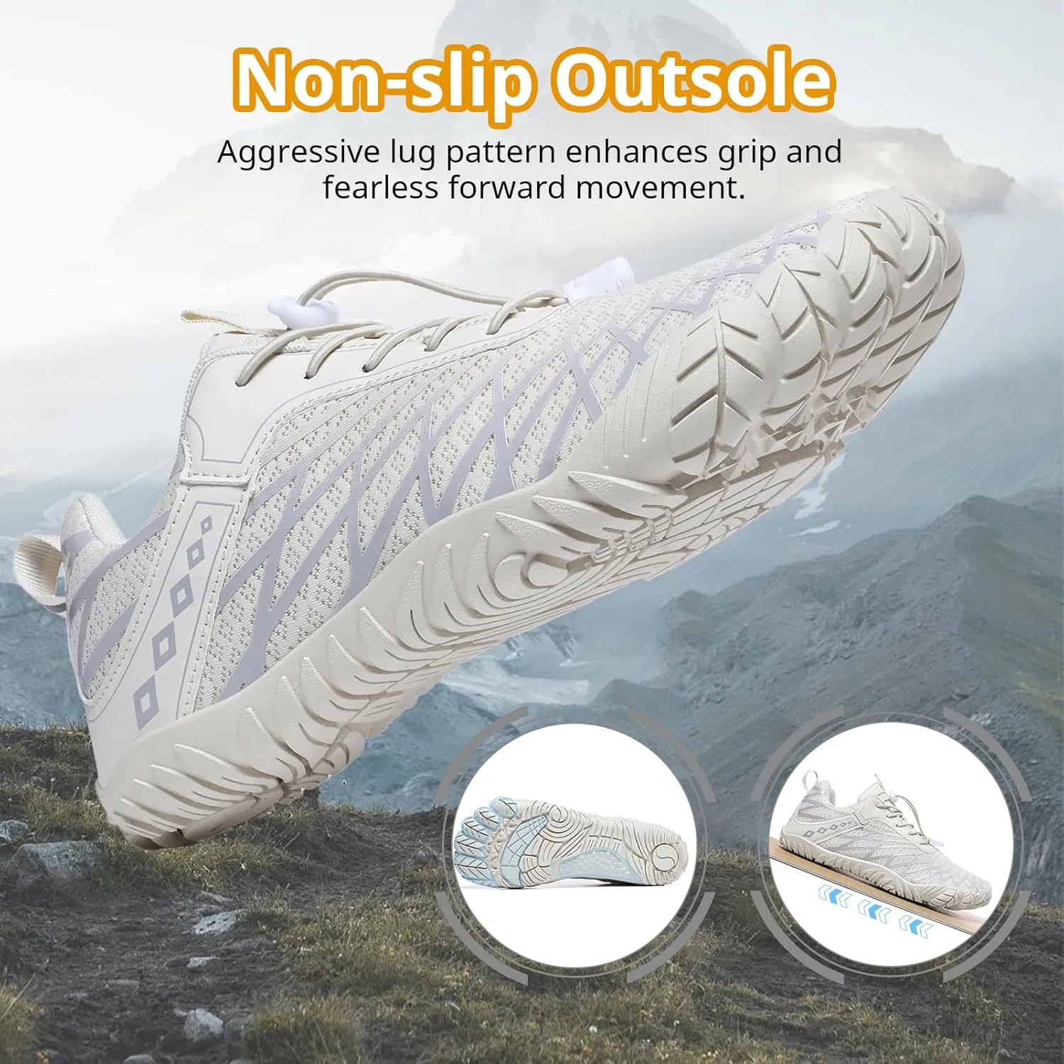 Barefoot Shoes Women Men Wide Toe Box Minimalist Cross Training Shoes Hike Footwear Trail Running Hiking Comfortable Walking