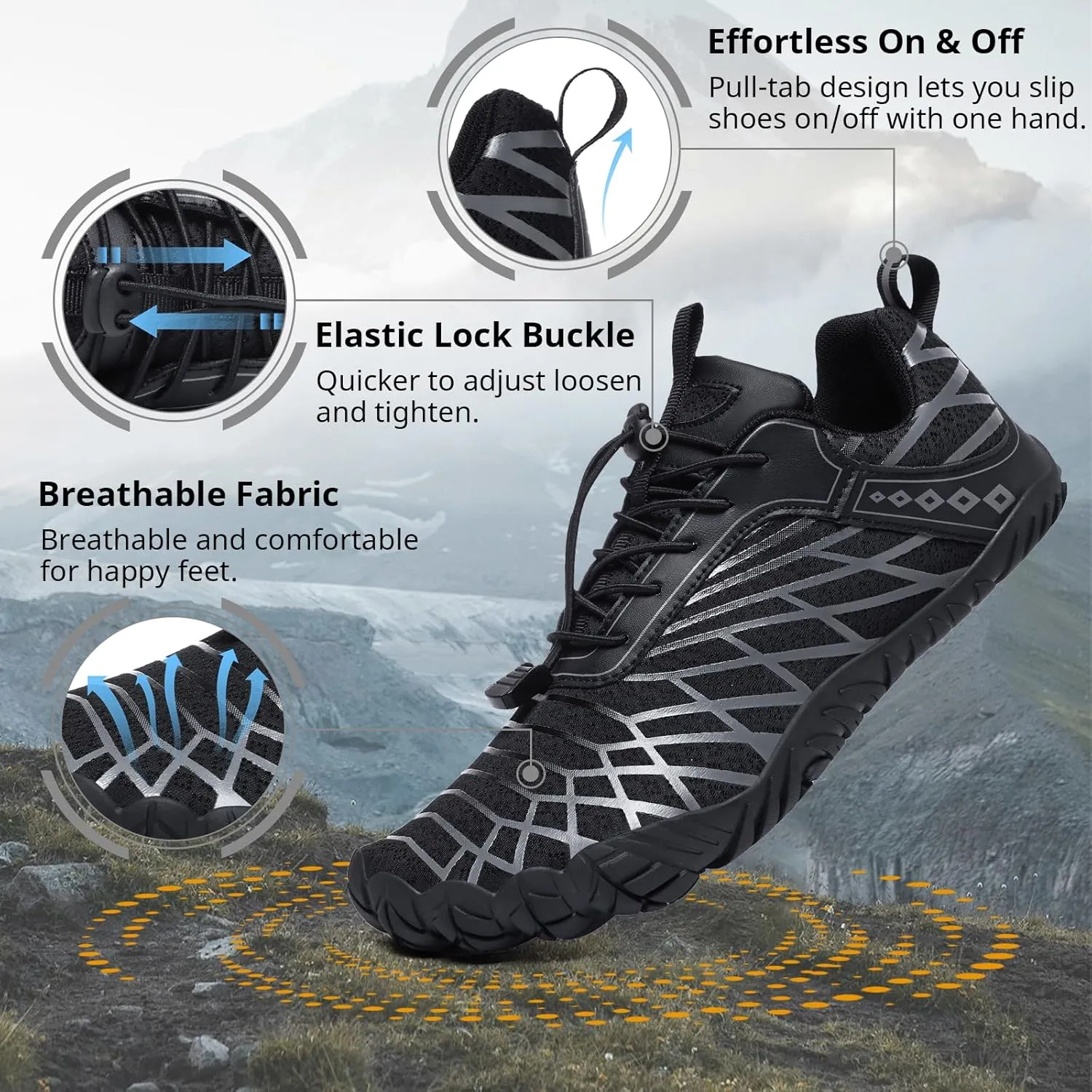 Barefoot Shoes Women Men Wide Toe Box Minimalist Cross Training Shoes Hike Footwear Trail Running Hiking Comfortable Walking