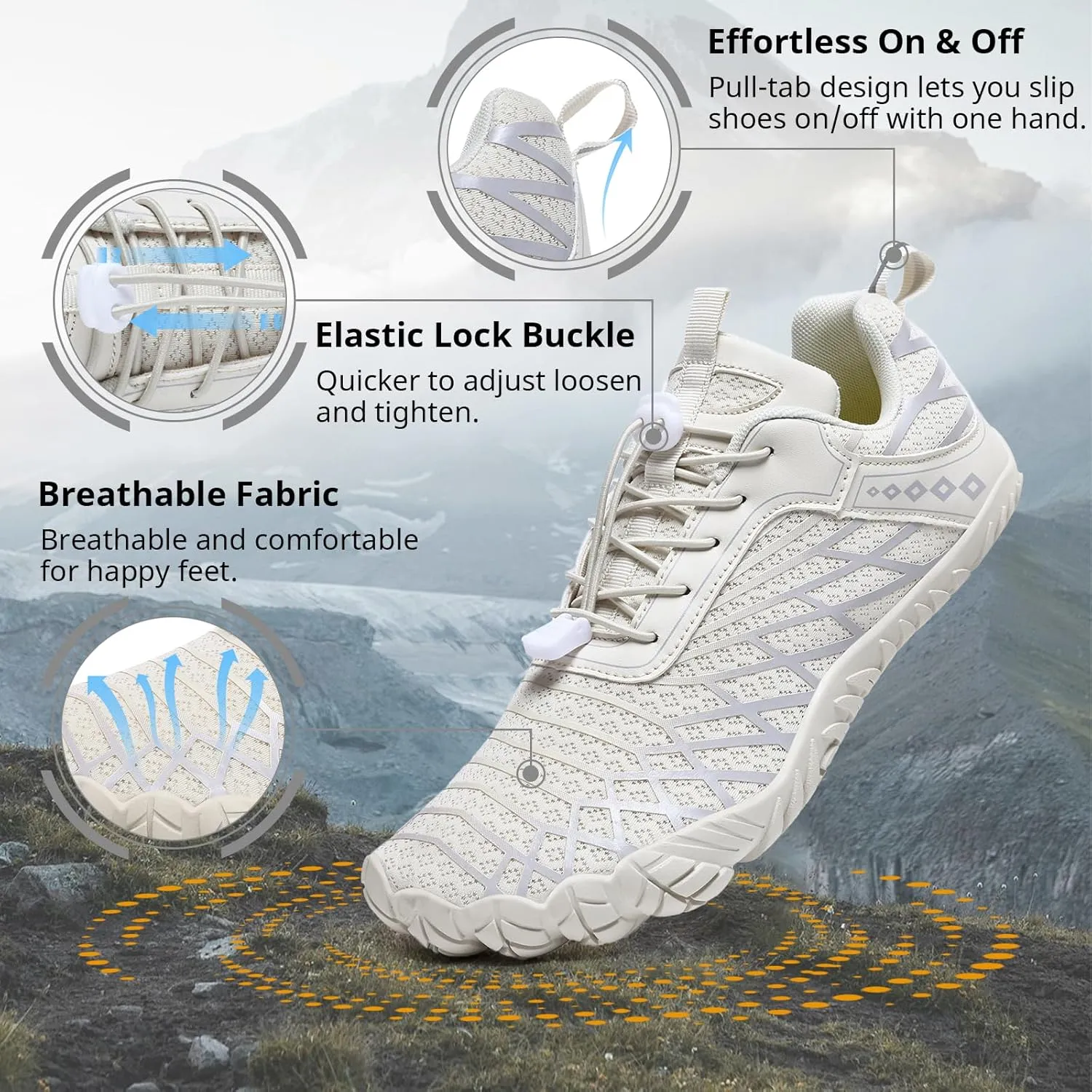 Barefoot Shoes Women Men Wide Toe Box Minimalist Cross Training Shoes Hike Footwear Trail Running Hiking Comfortable Walking