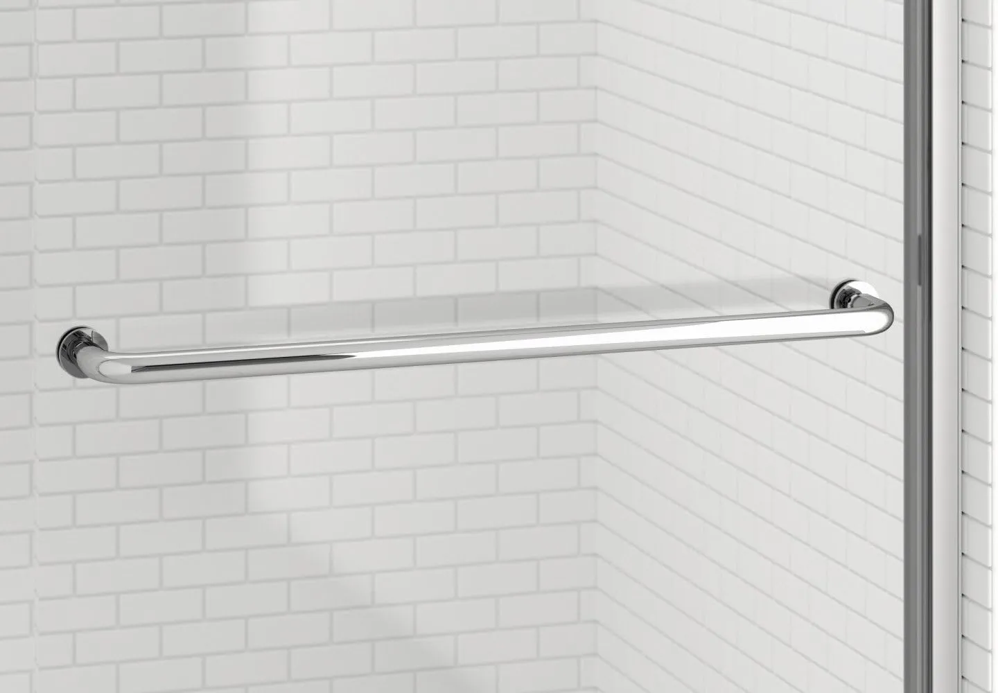 Basco Shower Door RTLA05B6057CLBN Rotolo Sliding Tub Door 56-60 in. W x 57 in. H, Brushed Nickel, 1/4 in. Clear Tempered Glass