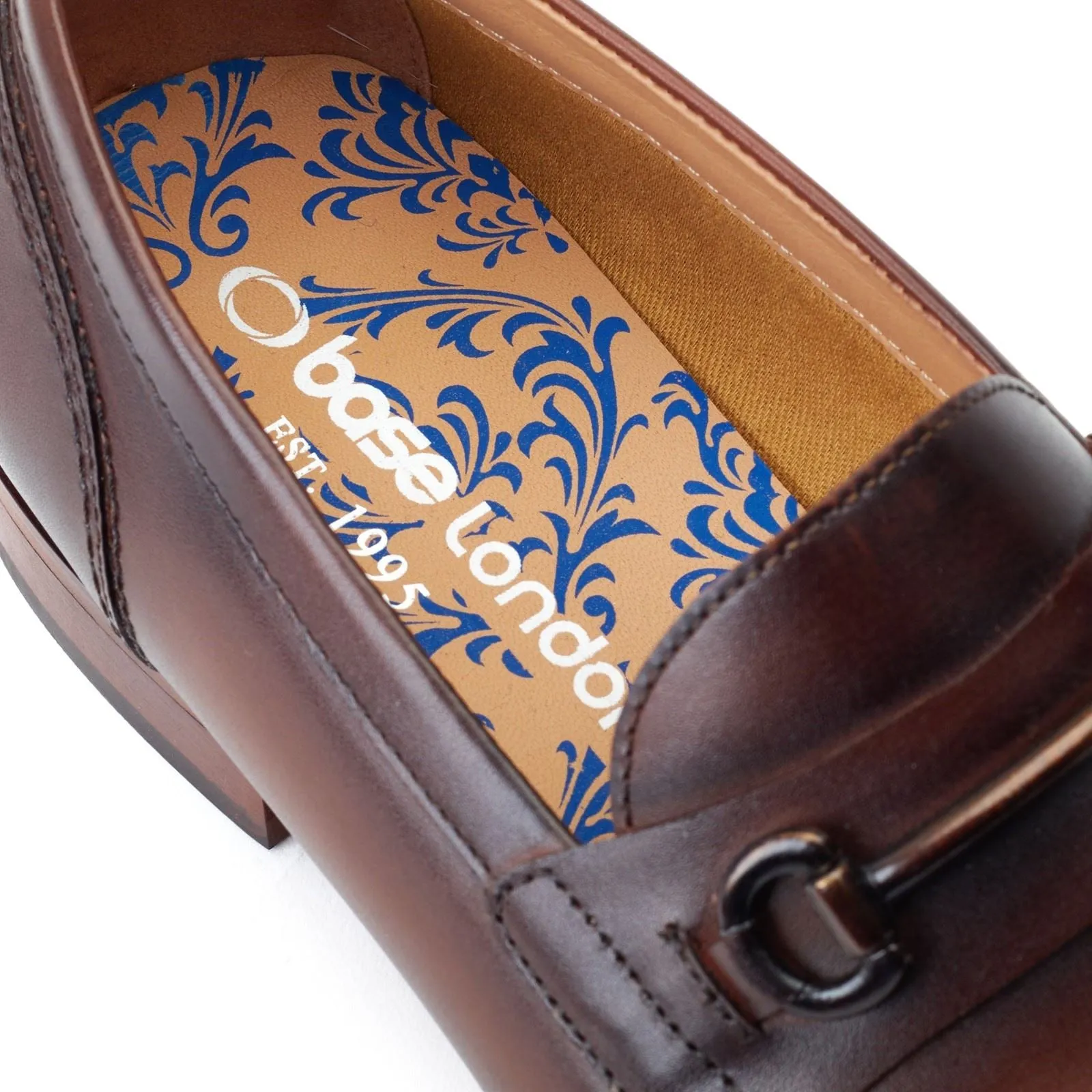 Base London Men's Russo Buckle Loafer in Burnt Brown