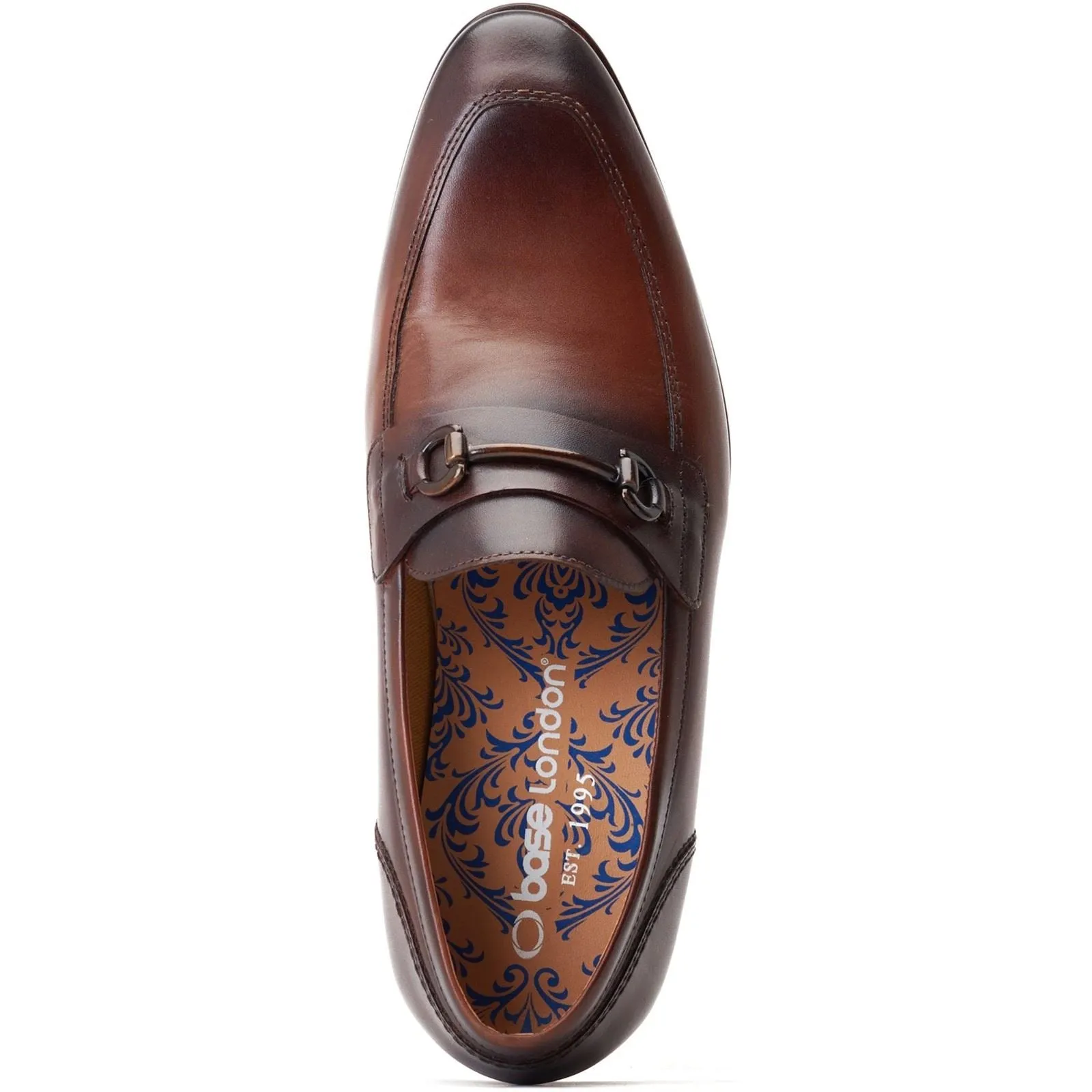 Base London Men's Russo Buckle Loafer in Burnt Brown