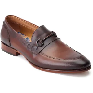 Base London Men's Russo Buckle Loafer in Burnt Brown