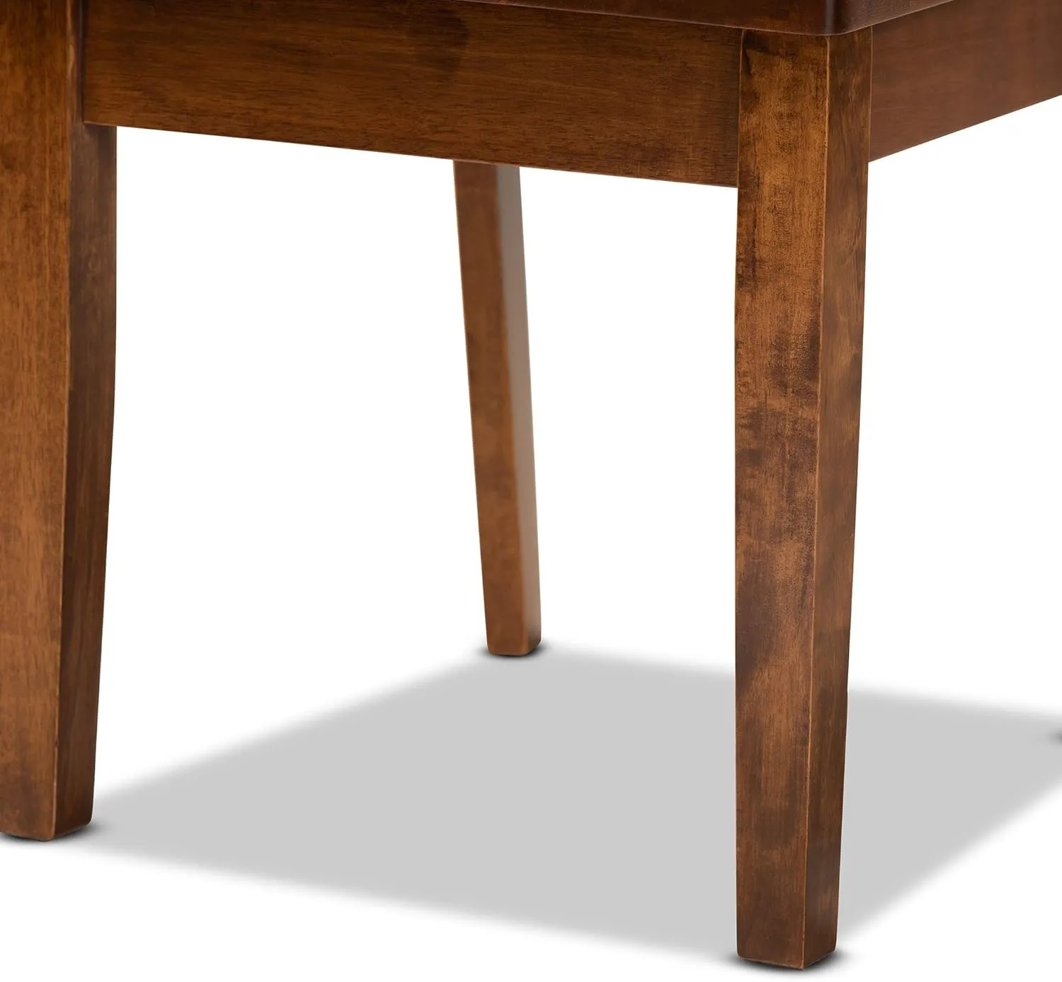 Baxton Studio Caron Transitional Walnut Brown Finished Wood 2-Piece Dining Chair Set