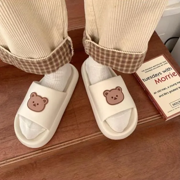 Beary Cute Open-toe Slippers