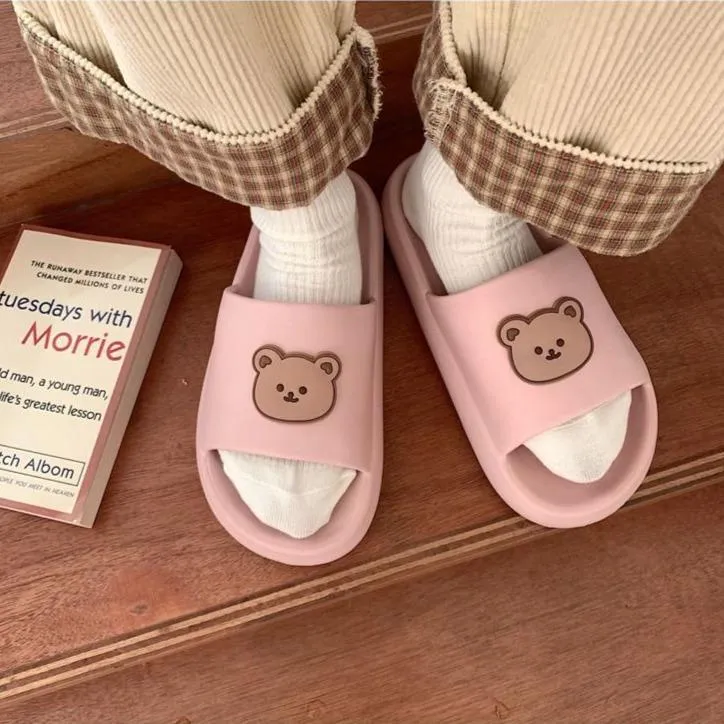 Beary Cute Open-toe Slippers
