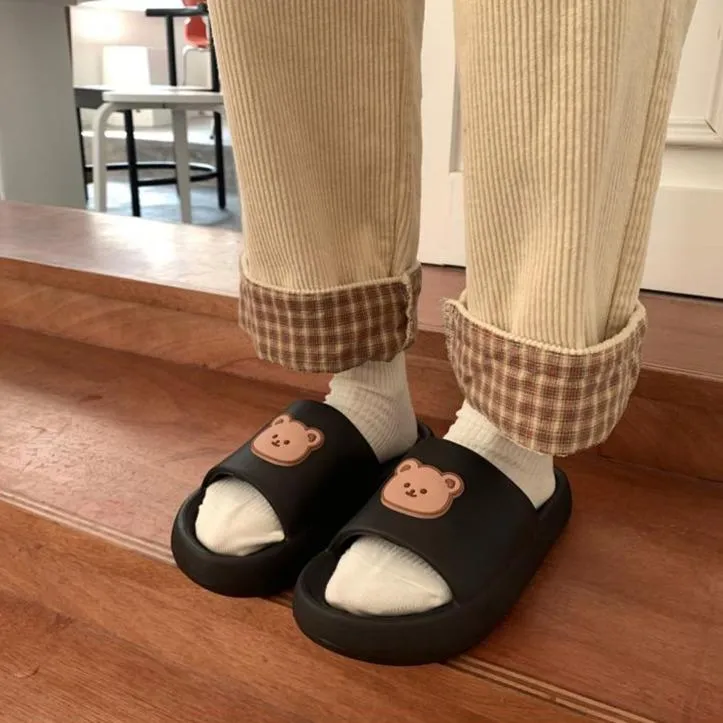 Beary Cute Open-toe Slippers